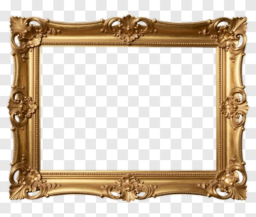 Ornate Gold Picture Frame PNG