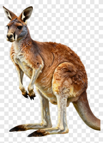 Realistic Kangaroo Standing PNG