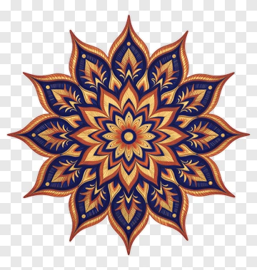 Colorful Mandala Design PNG