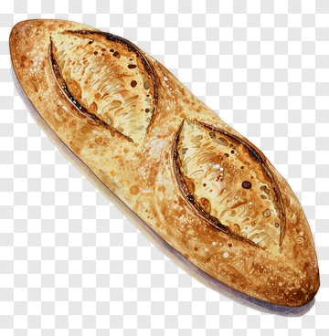 Artisan Bread Loaf PNG