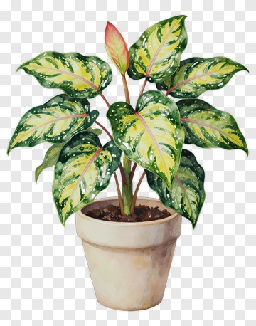 Colorful Potted Plant PNG
