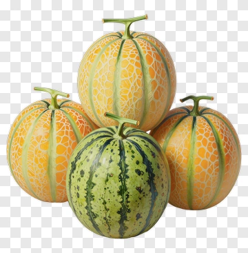 Colorful Melon Stack PNG
