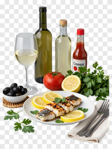 Grilled Fish With Lemon And Olive Oil PNG