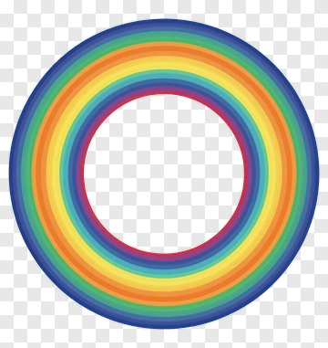 Colorful Rainbow Circle PNG