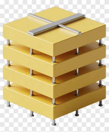 Stack Of Yellow Storage Boxes PNG