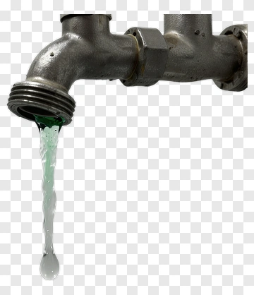 Metal Faucet Dripping Water PNG