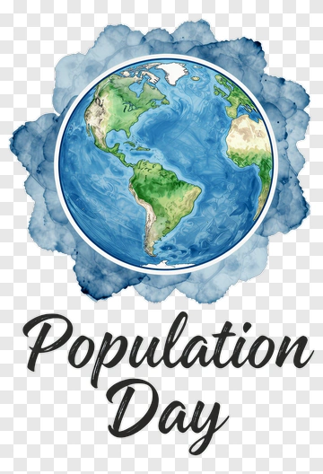Earth Illustration For Population Day PNG