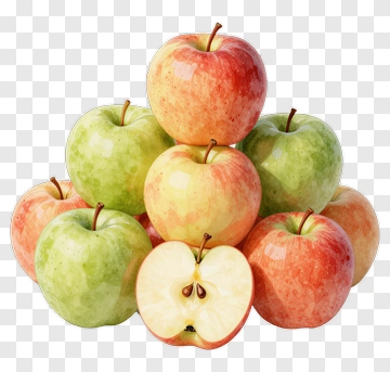Stack Of Colorful Apples PNG