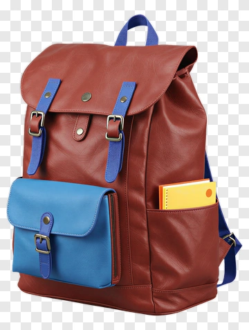 Brown And Blue Backpack PNG