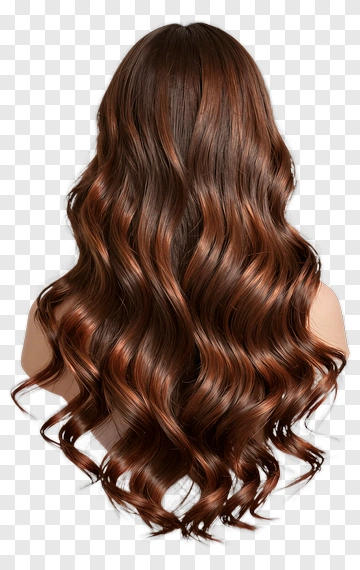 Wavy Brown Hair PNG