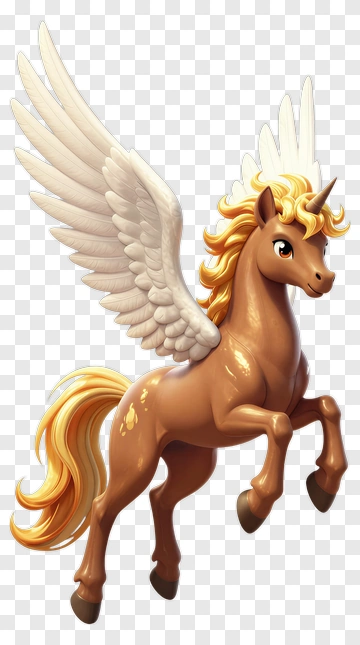 Cartoon Pegasus With Wings PNG