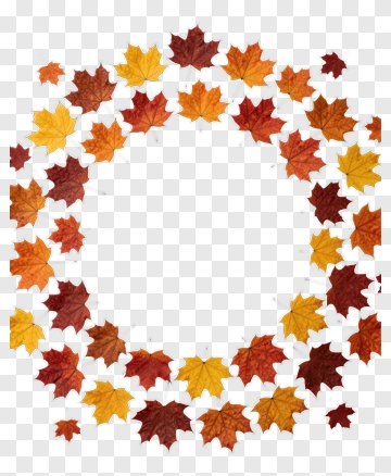 Autumn Leaf Wreath PNG