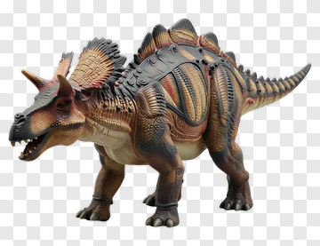3D Triceratops Dinosaur Toy PNG