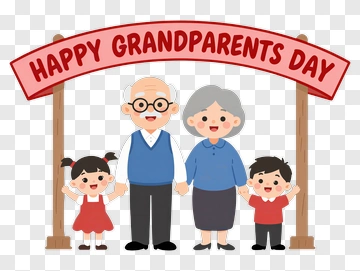 Happy Grandparents Day Family Holding Hands PNG