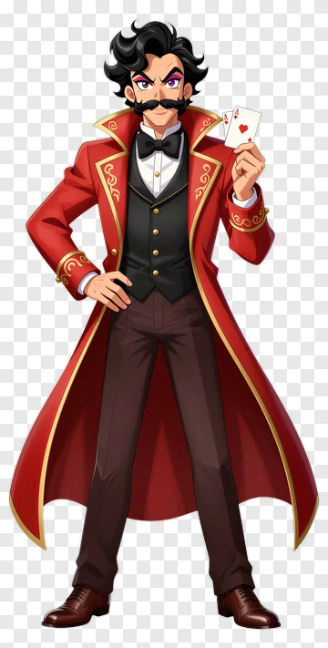 Magician Holding A Playing Card PNG