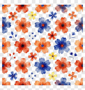 Colorful Floral Pattern PNG