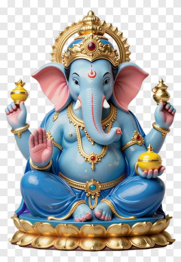 Colorful Lord Ganesha Statue PNG