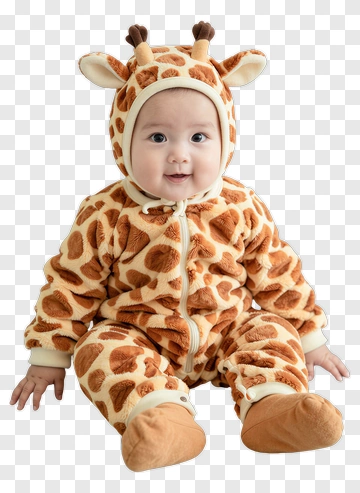 Baby In Giraffe Costume PNG