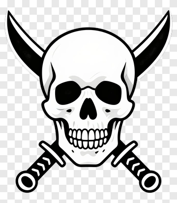 Skull And Crossbones With Swords PNG