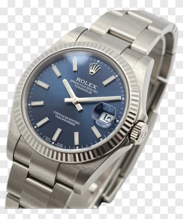 Rolex Men's Watch With Blue Dial PNG
