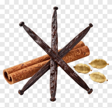 Vanilla Beans And Cinnamon Sticks Composition PNG