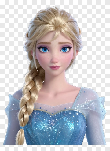 Frozen Character Elsa With Braid PNG