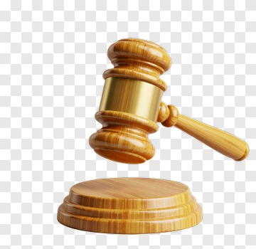 Wooden Gavel On A Base PNG