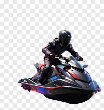 3D Jet Ski Rider PNG