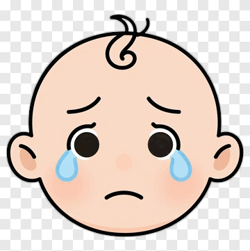 Crying Baby Face PNG