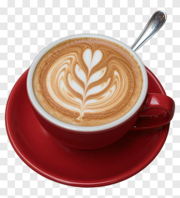 Coffee Cup With Latte Art PNG