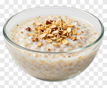 Bowl Of Oatmeal With Toppings PNG
