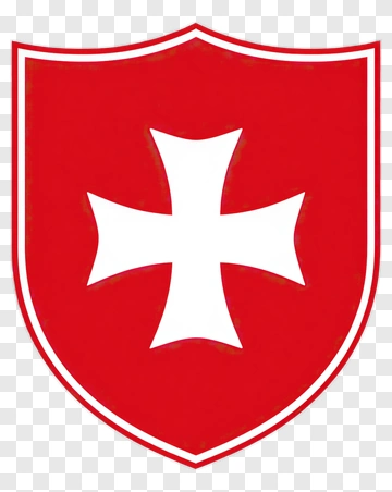 Red Shield With White Cross PNG