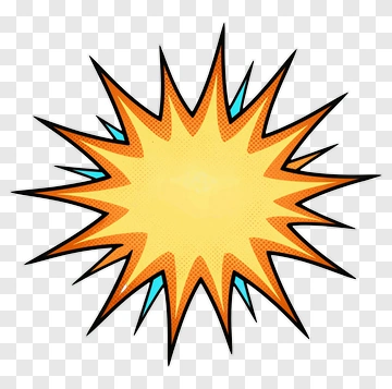 Comic Style Explosion Graphic PNG