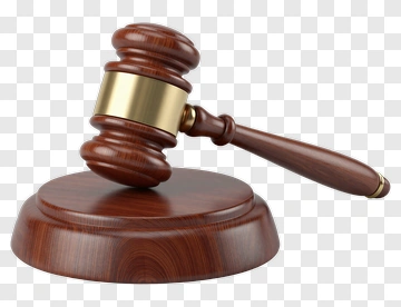 Wooden Gavel On A Base PNG