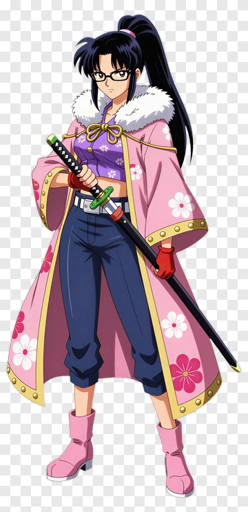 Anime Character Holding A Sword PNG