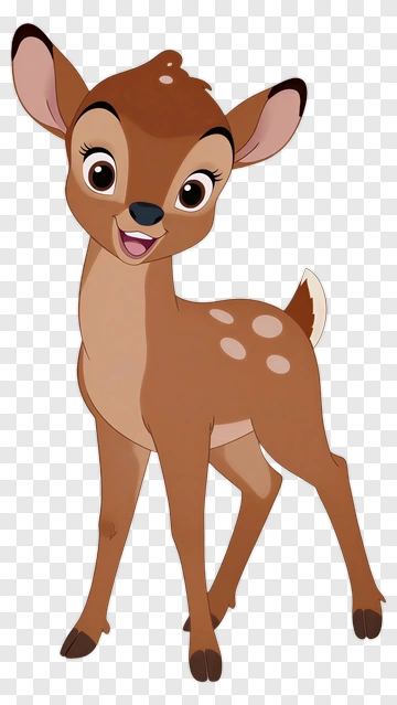 Cartoon Deer Smiling PNG