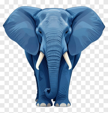 Blue Elephant PNG