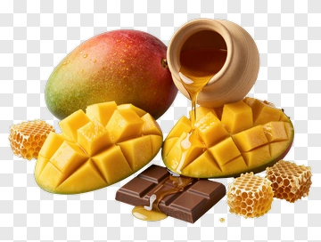 Mango With Honey And Chocolate PNG