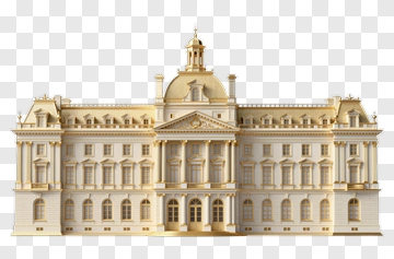 Golden Architectural Building PNG
