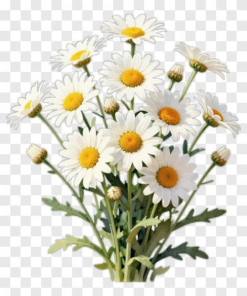 Bouquet Of White Daisies PNG