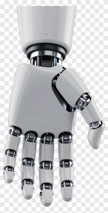 Robotic Hand With Articulated Fingers PNG