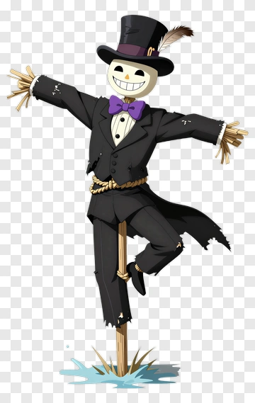 Cartoon Scarecrow In A Tuxedo PNG