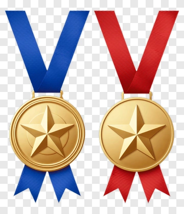 Gold And Silver Medals With Ribbons PNG