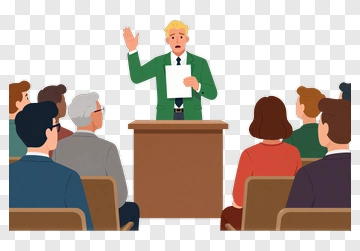 Businessman Presenting To An Audience PNG