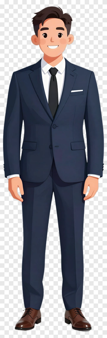 Cartoon Businessman In A Suit PNG