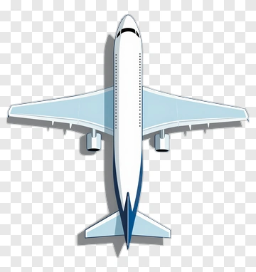 Airplane Top View PNG
