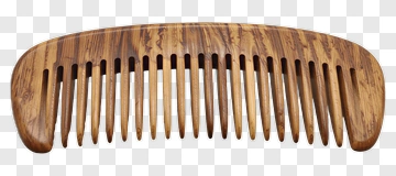 Wooden Hair Comb PNG