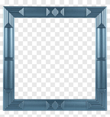 Decorative Blue Picture Frame PNG