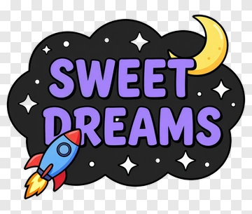 Sweet Dreams Rocket Illustration PNG