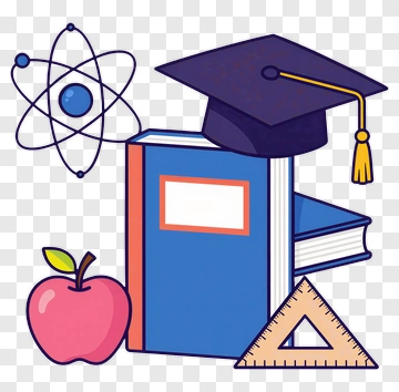 Education Concept With Books And Graduation Cap PNG